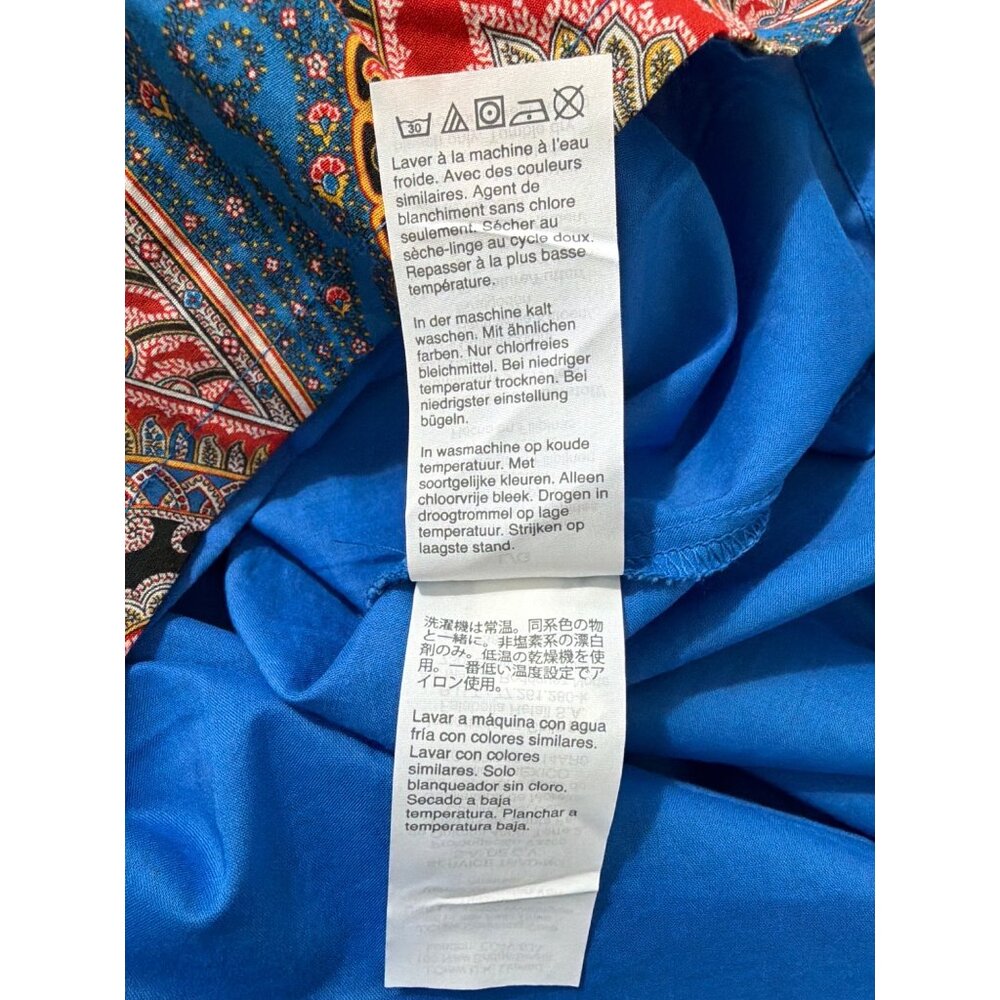 J.Crew Rebecca Ratti Mediterranean Paisley Poplin Dress Size L - Picture 8 of 16